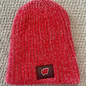 Love Your Melon Red Speckled Wisconsin Badger Beanie